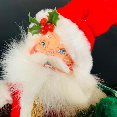 LOT 53: Annalee Santas Claus Collection- Decorating the Tree 2003, In the Chimney 2003 and Father Christmas 2004