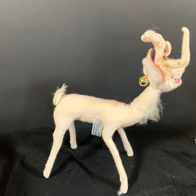 LOT:54: Annalee Holiday Doll Collection Featuring a Sponsor Store Exclusive White Reindeer, a 2003 White Elf, and Snow Ball Kids