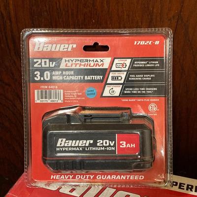 LOT 55: Bauer 3.5 Gallon Cordless Wet / Dry Vacuum with 20v Battery (New in Package)