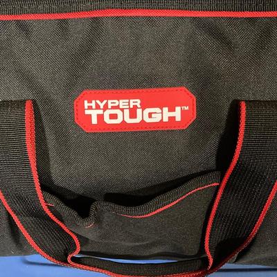 LOT 58: Hyper Tough Tool Bag with Large Collection of New in Package Tools / Supplies and More