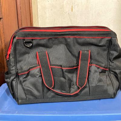 LOT 58: Hyper Tough Tool Bag with Large Collection of New in Package Tools / Supplies and More