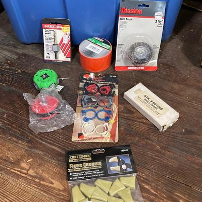 LOT 58: Hyper Tough Tool Bag with Large Collection of New in Package Tools / Supplies and More