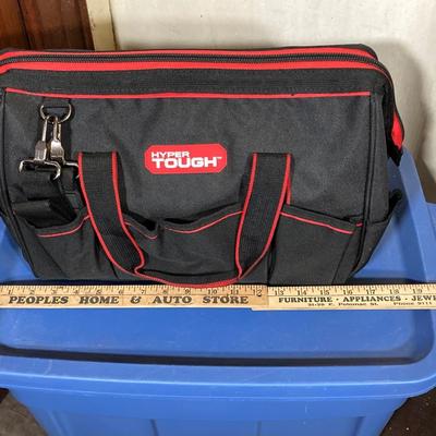 LOT 58: Hyper Tough Tool Bag with Large Collection of New in Package Tools / Supplies and More