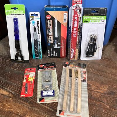 LOT 58: Hyper Tough Tool Bag with Large Collection of New in Package Tools / Supplies and More