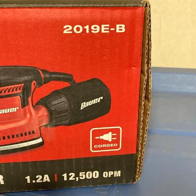 LOT 59: Bauer Detail Corner Sander 2019E-B, Hercules Sanding Sheets and Skil Box Wrench Set (New in Package)