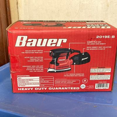 LOT 59: Bauer Detail Corner Sander 2019E-B, Hercules Sanding Sheets and Skil Box Wrench Set (New in Package)