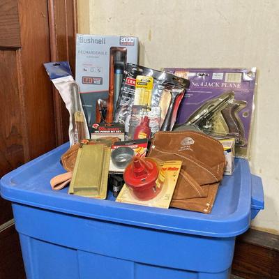 LOT 61: Large Collection of New in Package Tools / Supplies - Craftsman, Bushnell, Nicholas, Atlantic, Stanley and More