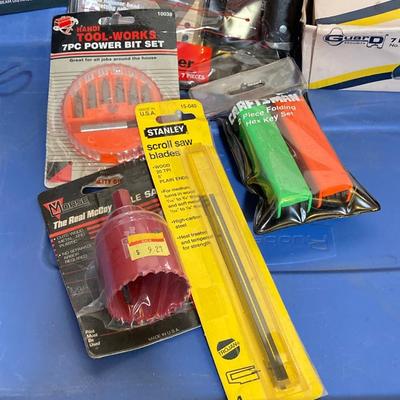 LOT 61: Large Collection of New in Package Tools / Supplies - Craftsman, Bushnell, Nicholas, Atlantic, Stanley and More