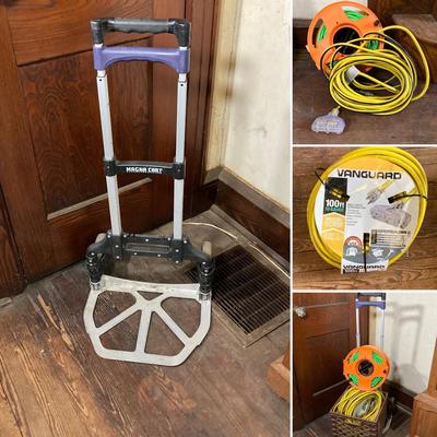 LOT 64: Magna Utility Hand Cart with Three Power Extension Cords