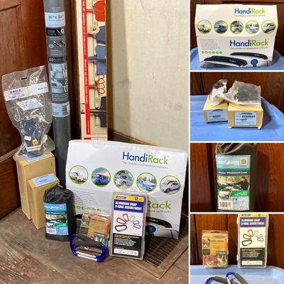 LOT 65: Automobile / Garage Collection - HandiRack Roofrack, Frost Guard Windshield Cover, Kool-Vue Honda Accord Parts, Selfix Garage and...