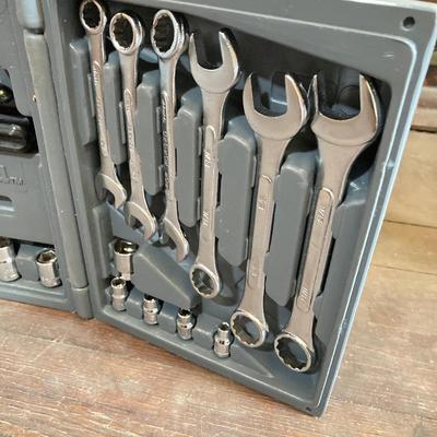 LOT 67: Kennedy Manufacturing Co Metal Toolbox with Contents (Mech Power Air Tools), Allied Ratcheting Screwdriver Set, Allied Tool Set...