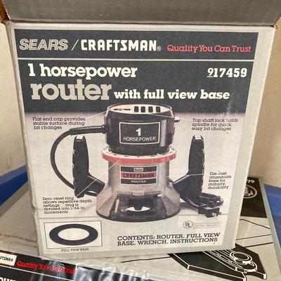 LOT 70: Craftsman 1 Horsepower Router, Craftsman Router Guide, Makita Jig Saw Model # M432 and More