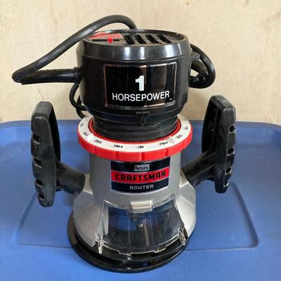 LOT 70: Craftsman 1 Horsepower Router, Craftsman Router Guide, Makita Jig Saw Model # M432 and More