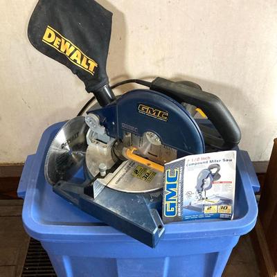 LOT 71: Global Machinery Company (GMC) Compound Miter Saw MS190UL with Extra DeWalt Blade
