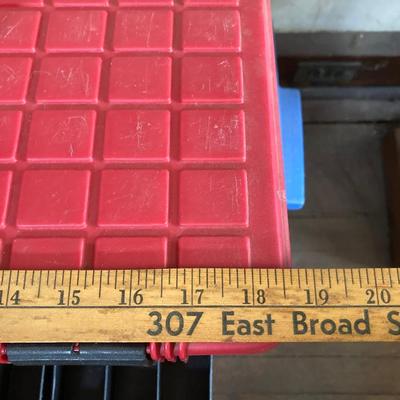 LOT 72: Sears / Craftsman Belt Sander Model # 315.117151, Black & Decker Jig Saw and Red Plastic Toolbox with Contents