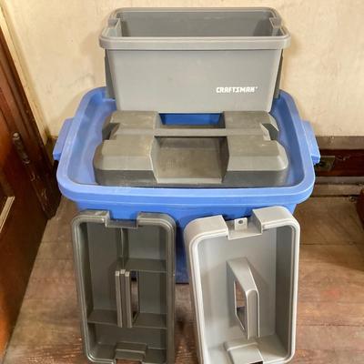 LOT 73: Craftsman 75th Anniversary Tool Set, Craftsman Toolbox, Nicholas Cowhide Tool Pouch and Knee Pads