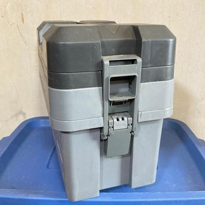 LOT 73: Craftsman 75th Anniversary Tool Set, Craftsman Toolbox, Nicholas Cowhide Tool Pouch and Knee Pads