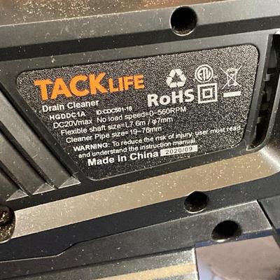 LOT 74: Tack Life Power Drain Cleaner Model HGDDC1A