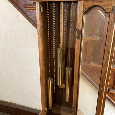 LOT 75: Wooden Grandmother Clock (Made in Germany) Handcrafted By Alfred V. Brimfield
