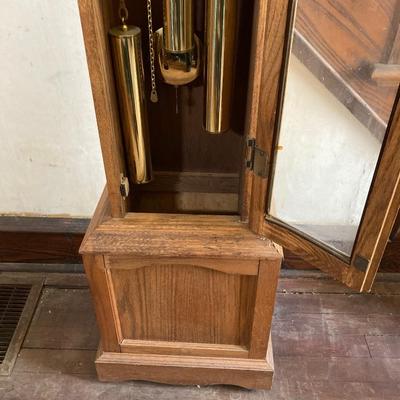 LOT 75: Wooden Grandmother Clock (Made in Germany) Handcrafted By Alfred V. Brimfield