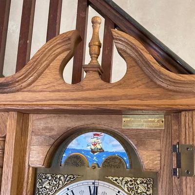 LOT 75: Wooden Grandmother Clock (Made in Germany) Handcrafted By Alfred V. Brimfield
