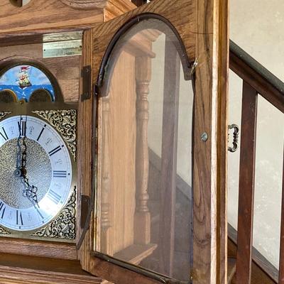 LOT 75: Wooden Grandmother Clock (Made in Germany) Handcrafted By Alfred V. Brimfield