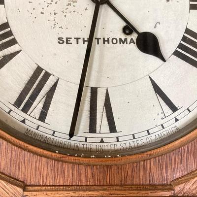 LOT 76: Vintage Seth Thomas Wall Clock with Key