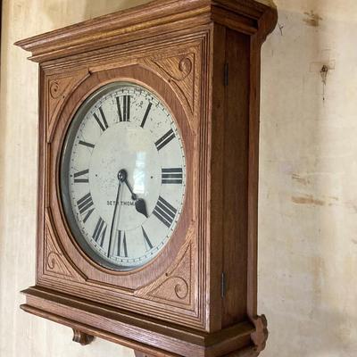 LOT 76: Vintage Seth Thomas Wall Clock with Key