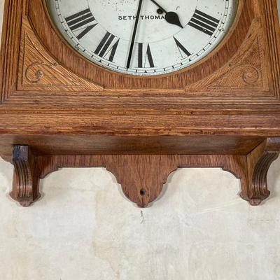 LOT 76: Vintage Seth Thomas Wall Clock with Key