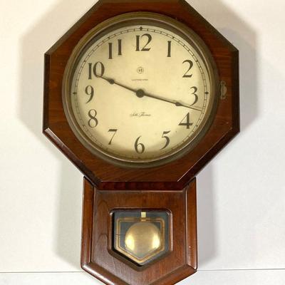 LOT 78: Vintage Seth Thomas by Talley Industries Electronic Strike Wall Clock #030183