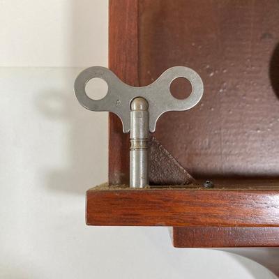 LOT 79: Vintage Seth Thomas Banjo Style Wall Clock #5611 with Key