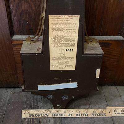 LOT 79: Vintage Seth Thomas Banjo Style Wall Clock #5611 with Key