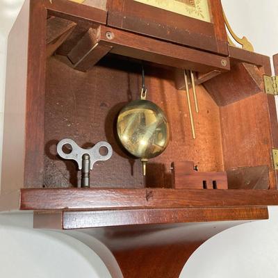LOT 79: Vintage Seth Thomas Banjo Style Wall Clock #5611 with Key