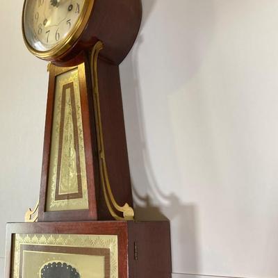 LOT 79: Vintage Seth Thomas Banjo Style Wall Clock #5611 with Key