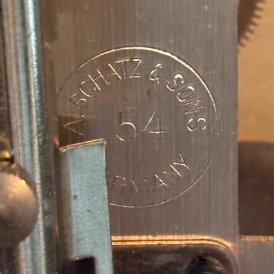 LOT 83: Vintage Schatz 54-1000 Day Anniversary Clock & Schatz MCM Brass 400 Day Anniversary Clock