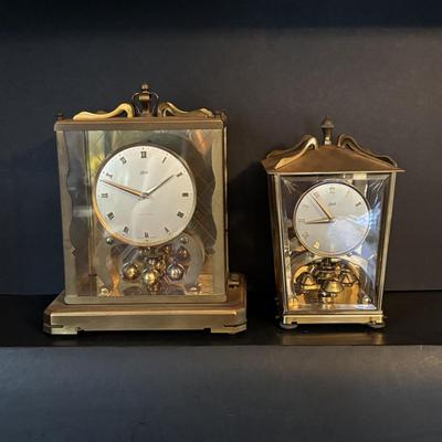 LOT 83: Vintage Schatz 54-1000 Day Anniversary Clock & Schatz MCM Brass 400 Day Anniversary Clock