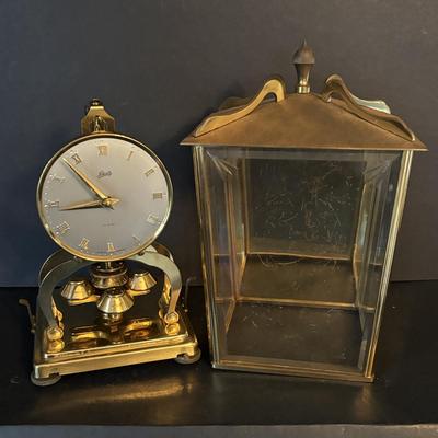 LOT 83: Vintage Schatz 54-1000 Day Anniversary Clock & Schatz MCM Brass 400 Day Anniversary Clock
