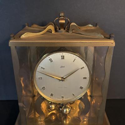 LOT 83: Vintage Schatz 54-1000 Day Anniversary Clock & Schatz MCM Brass 400 Day Anniversary Clock
