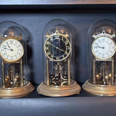 LOT 85: Collection of 3 Vintage Kundo Made in Germany Anniversary Clocks Featuring One Clock Signed Fred J. Koch