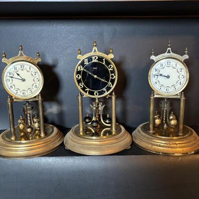 LOT 85: Collection of 3 Vintage Kundo Made in Germany Anniversary Clocks Featuring One Clock Signed Fred J. Koch