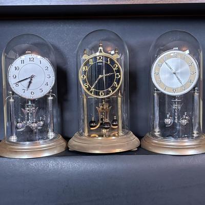 LOT 87: Collection of 2 Made in Germany Anniversary Clocks: Kern & Link, Kundo &1 Unmarked