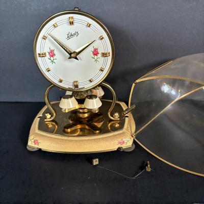 LOT 89: Collection of Schaltz Anniversary Clocks: 400-Day, Plastic Domes, Untested