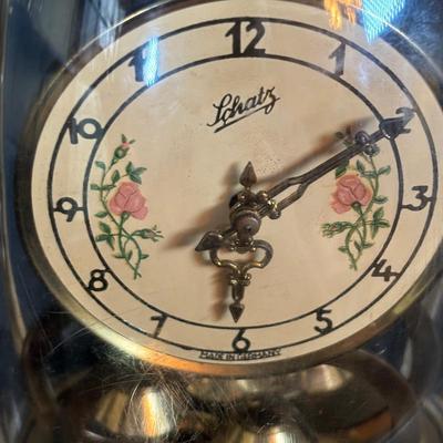 LOT 89: Collection of Schaltz Anniversary Clocks: 400-Day, Plastic Domes, Untested