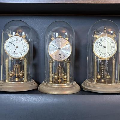 LOT 91: Collection of 3 Made in Germany Anniversary Clocks: Schatz, Kundo & Herr