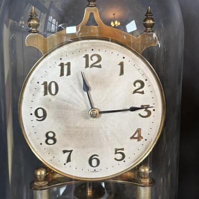 LOT 92: Vintage Anniversary Clocks: Borgfeldt Anniversary Clock w/Marble Base & an Unmarked