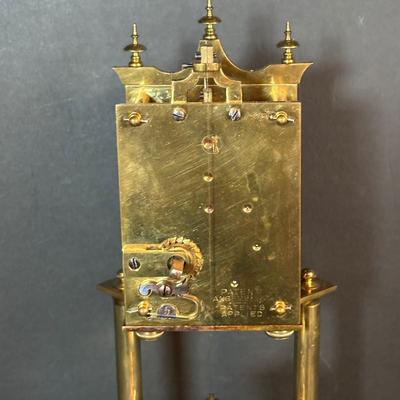 LOT 92: Vintage Anniversary Clocks: Borgfeldt Anniversary Clock w/Marble Base & an Unmarked