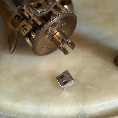 LOT 92: Vintage Anniversary Clocks: Borgfeldt Anniversary Clock w/Marble Base & an Unmarked