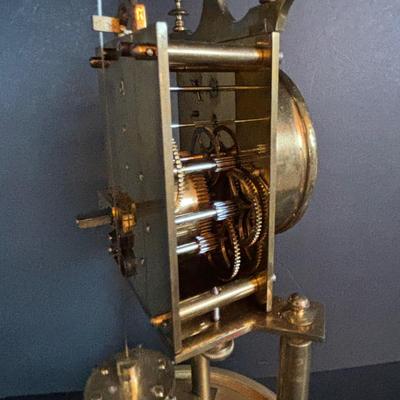 LOT 92: Vintage Anniversary Clocks: Borgfeldt Anniversary Clock w/Marble Base & an Unmarked