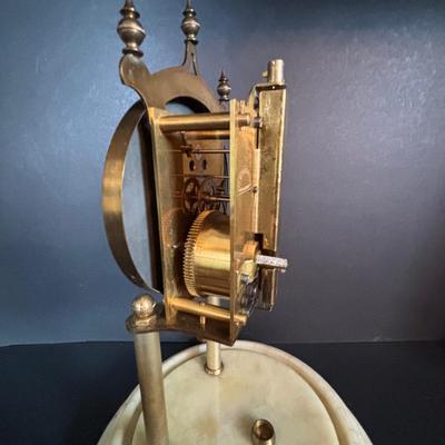 LOT 92: Vintage Anniversary Clocks: Borgfeldt Anniversary Clock w/Marble Base & an Unmarked