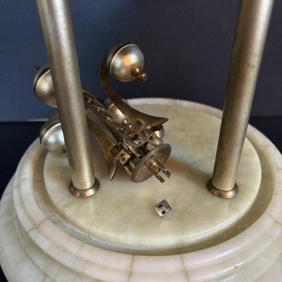 LOT 92: Vintage Anniversary Clocks: Borgfeldt Anniversary Clock w/Marble Base & an Unmarked